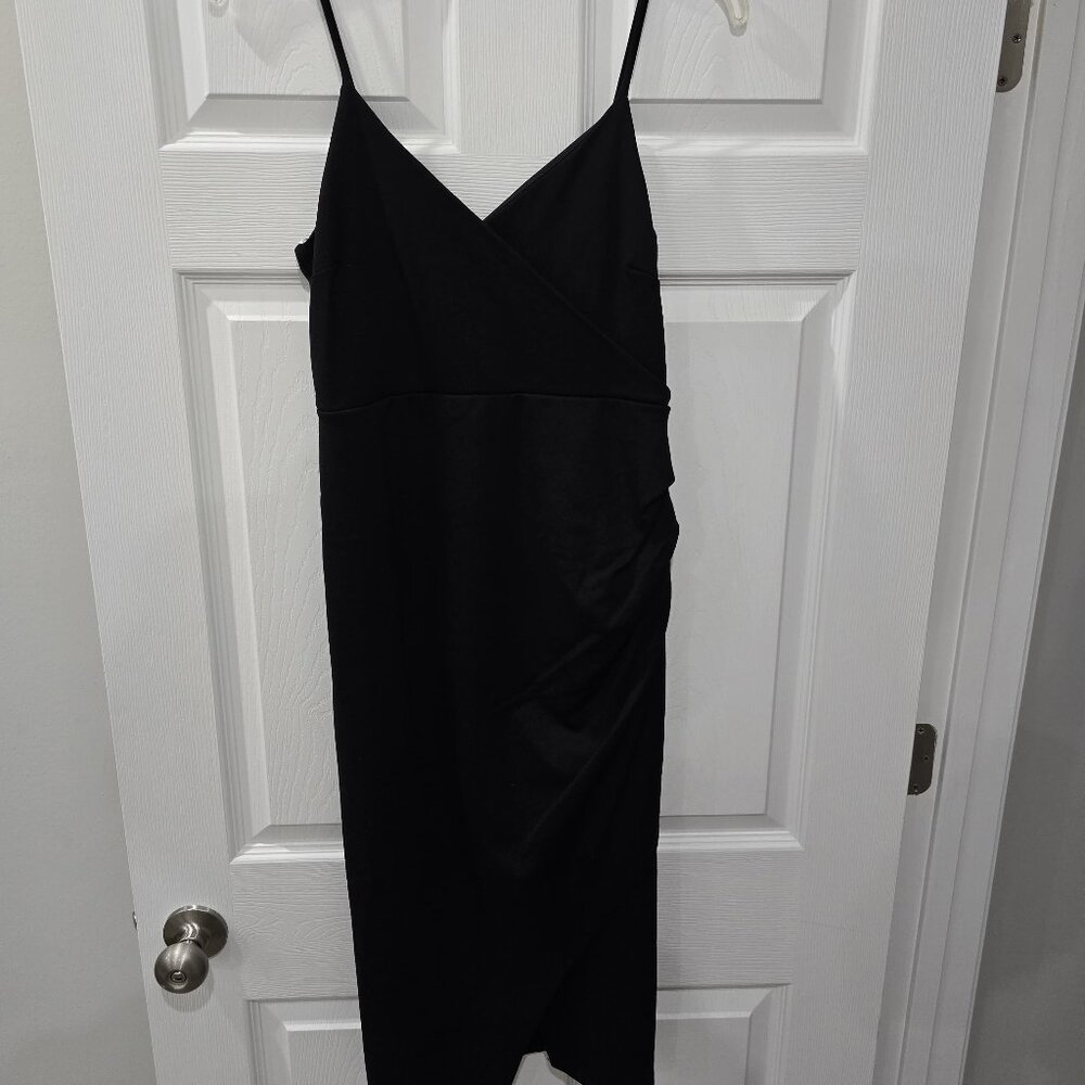 Lulu's Black Bodycon Midi Dress Size L OFFERS WELCOME!!!